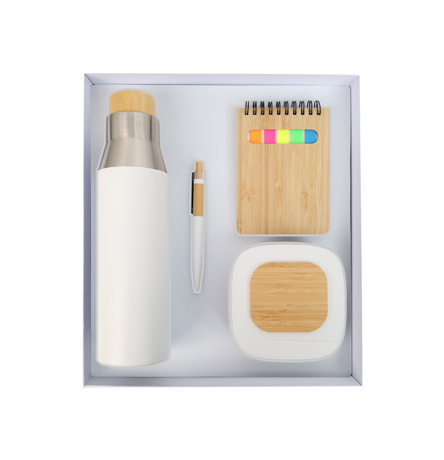 GS033 - All White Bamboo Gift Set